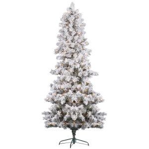 flocked artificial christmas tree NRZS